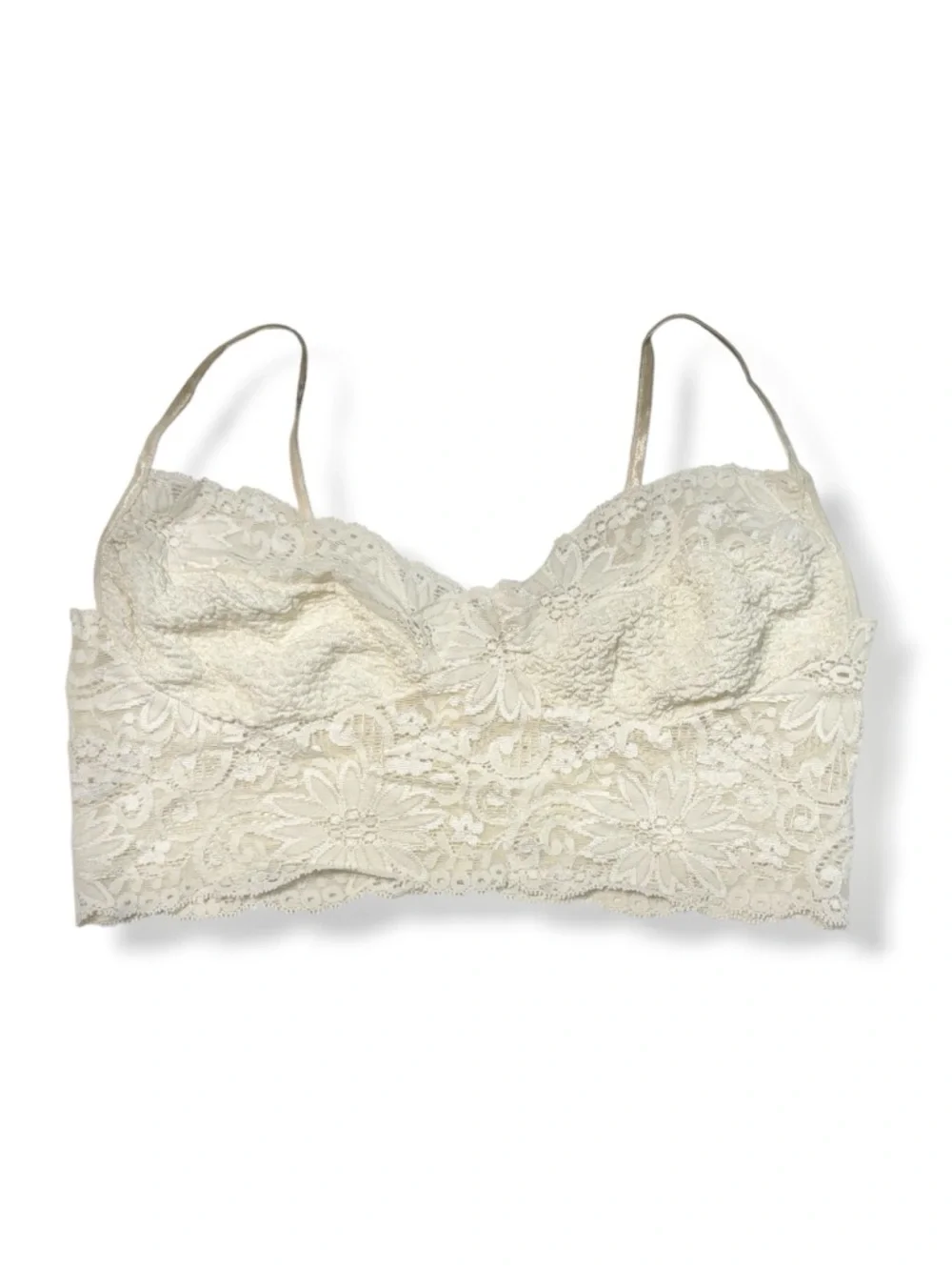 VICTORIA’S SECRET Gold Label 90s Cream Lace Bralette VINTAGE